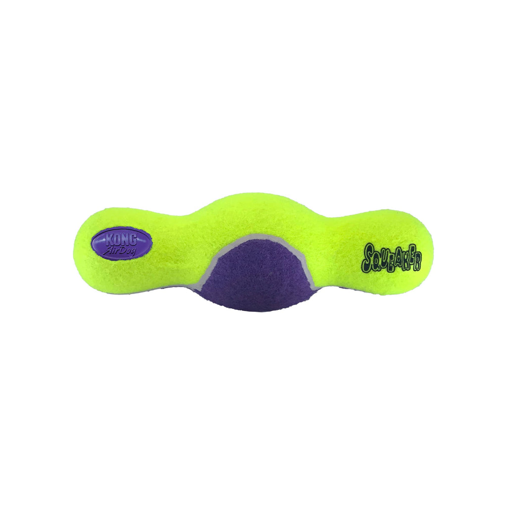 KONG AirDog Squeaker Roller Dog Toy, Medium, Yellow / Purple