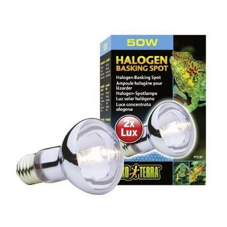 Exo Terra Sun-Glo Halogen Basking Spot Lamp - 50W Reptile Heat Bulb PT2181