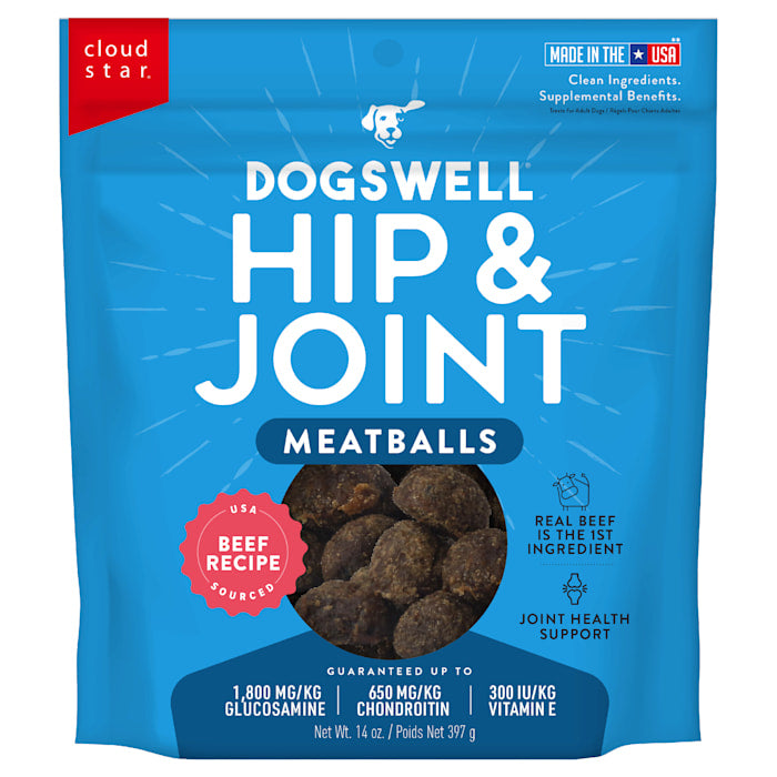 Dogswell Hip & Joint Beef Recipe Meatballs - 14 oz. 1 Cou...