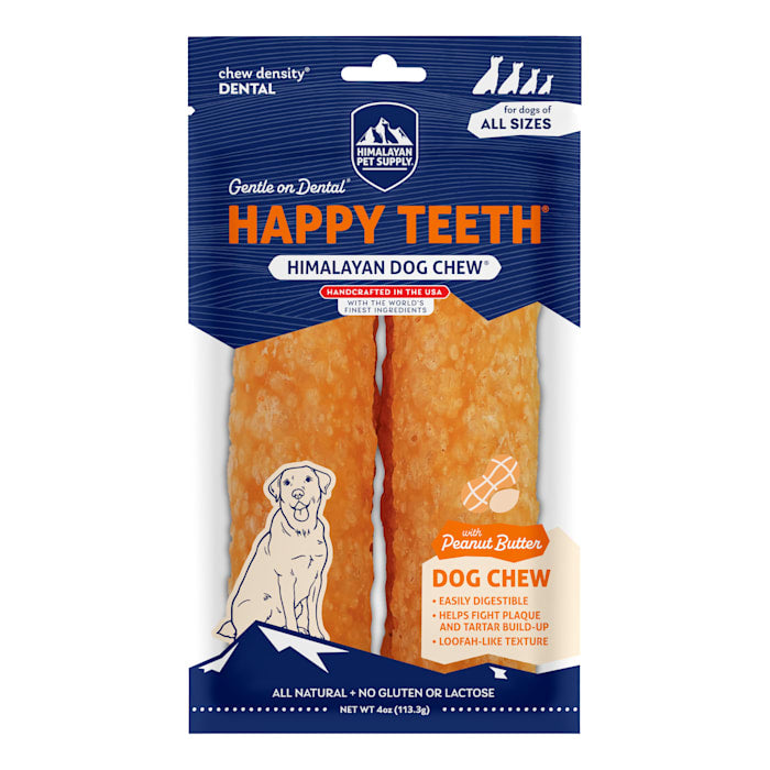 Himalayan Happy Teeth Peanut Butter Large Dog Chew Dental Treat