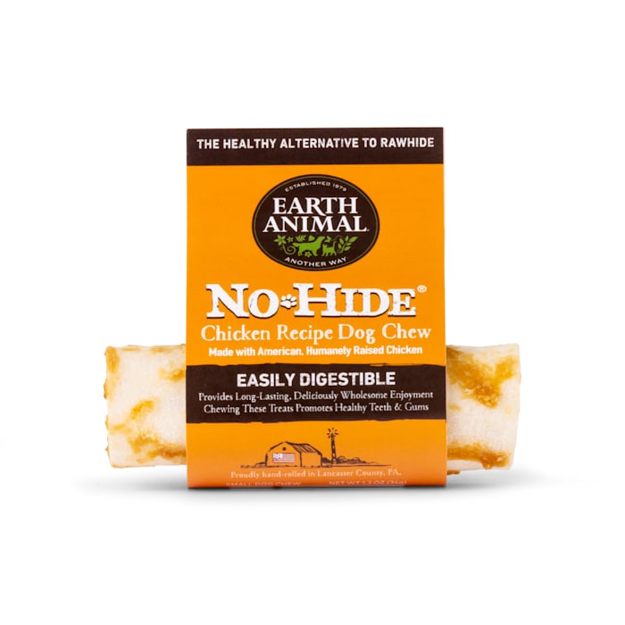 Earth Animal No-Hide Chicken Chew - 4 Inch, Small, Healthy Rawhide Alternative Dog Treat
