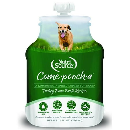 Nutri Source 124390 12 oz Come Pooch-A Broth Turkey Recipe Dog Food - Pack of 12