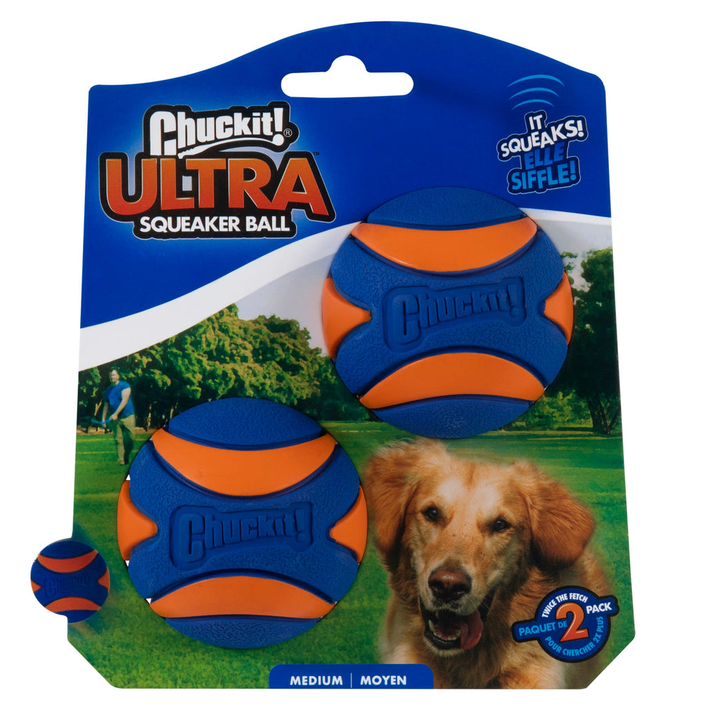 Chuckit! Ultra Squeaker Balls Dog Toy Medium 2pk