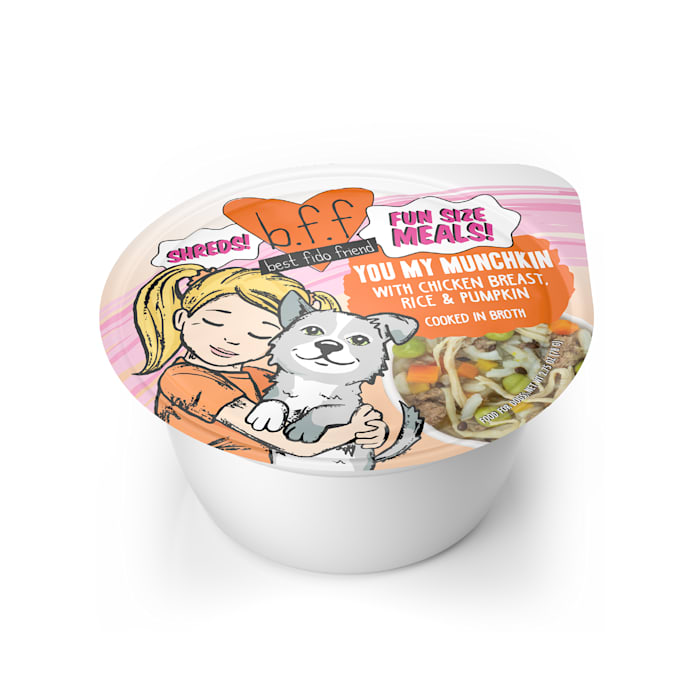B.F.F. Dog Fun Size Meals! You My Munchkin with Chicken Breast, Rice & Pumpkin in Broth Wet Dog Food, 2.75 oz.