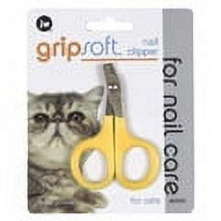 JW Pet GripSoft Cat Nail Clipper Scissors - Gray/Yellow