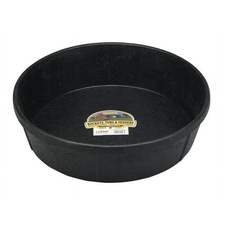Little Giant HP3 DuraFlex Rubber Feed Pan - 3 Gallon, Black, Livestock Feeding