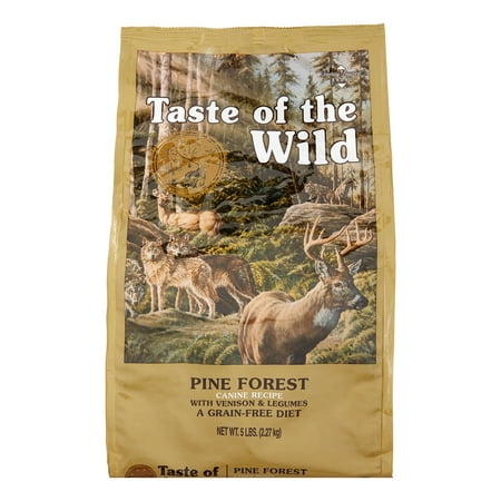 Taste of the Wild Pine Forest Grain-Free Dry Dog Food - Venison & Legumes Recipe - 5 lb Bag