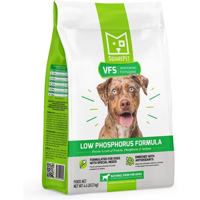 SquarePet VFS Low Phosphorus Formula Dry Dog Food - Veterinary Diet, Turkey & Egg Recipe (22 lb)