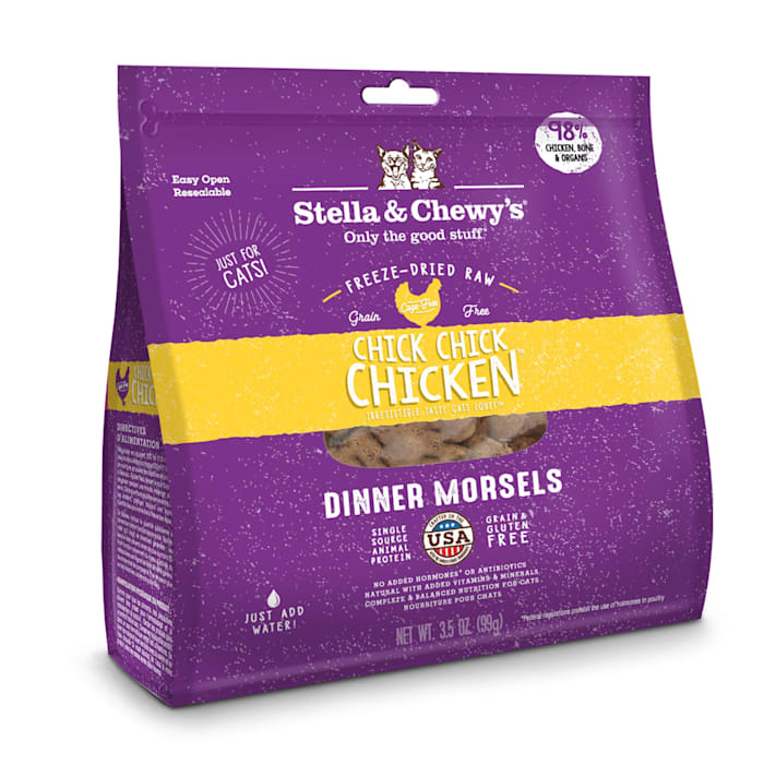 Stella & Chewy's Freeze-Dried Raw Chick Chick Chicken Dinner Morsels Cat Food, 3.5 oz