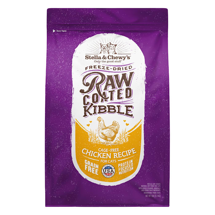 Stella & Chewy's Raw Coated Kibble Cat Food, Cage-Free Chicken Recipe, 5 lb Bag