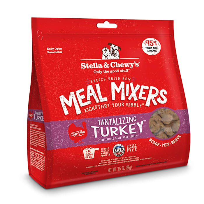 Stella & Chewy's Tantalizing Turkey Freeze-Dried Raw Meal Mixers Dog Food Topper, 3.5 oz