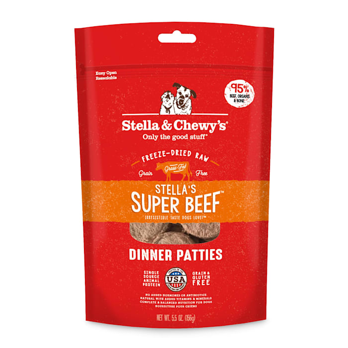 Stella & Chewy's Super Beef Freeze-Dried Dinner Patties Dog Food, 5.5 oz