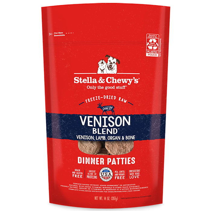 Stella & Chewy's Freeze-Dried Raw Venison Blend Dinner Patties Dog Food - 14 oz