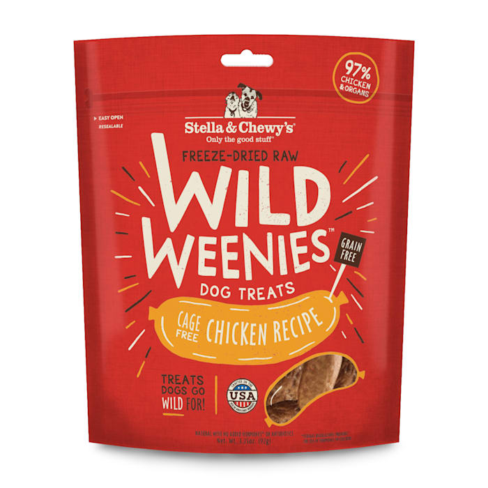 Stella & Chewy's Wild Weenies Freeze-Dried Raw Chicken Dog Treats, 3.25 oz