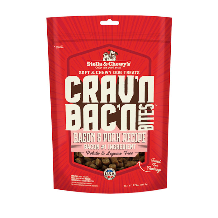 Stella & Chewy's Crav'n Bac'n Dog Treats Bacon & Pork Rec...
