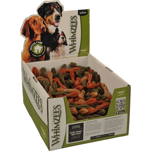 Whimzees Brushzees X-Small Dental Treats - Bulk 350 Count