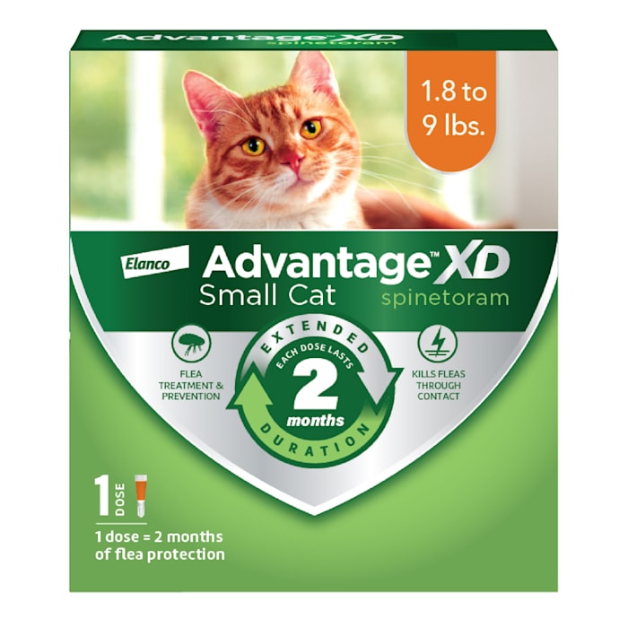 Advantage XD Small Cat Flea Treatment (1.8-9 lbs) - 2 Month Topical Protection, 1 Dose