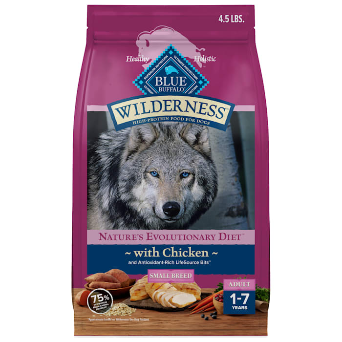Blue Buffalo Wilderness Small Breed Adult Chicken Dry Dog Food, 4.5 lb