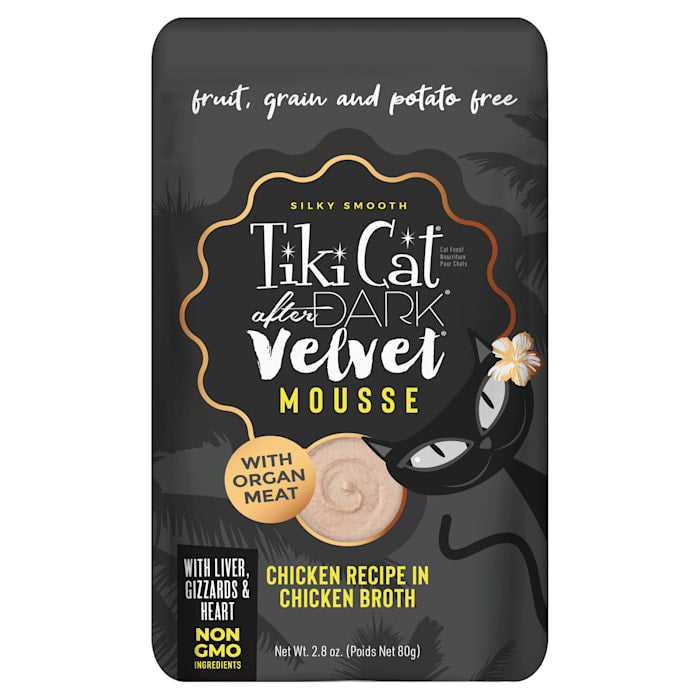 Tiki Cat After Dark Velvet Mousse Chicken Wet Cat Food Pouch, 2.8 oz