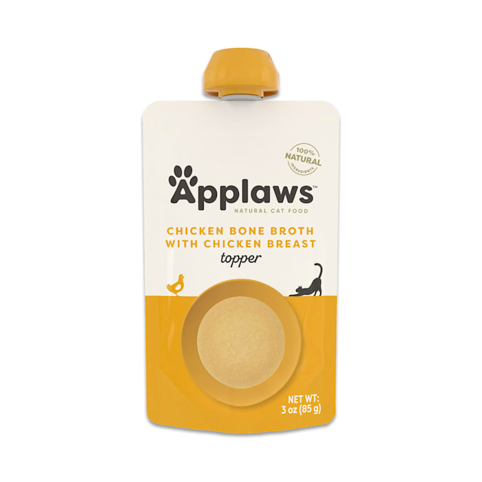 Applaws Natural Wet Cat Food Pouch, Chicken Bone Broth, 3 oz