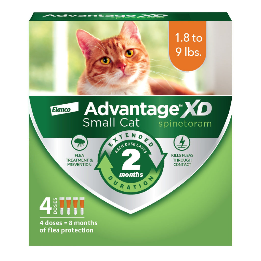Advantage XD Small Cat Flea Prevention & Treatment, 1.8-9 lbs, 2-Month Protection (4 Doses)