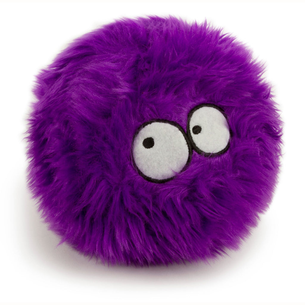 GoDog Furballz Purple Large Squeaky Plush Dog Toy with Chew Guard