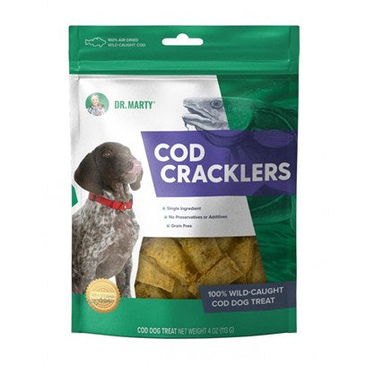 Dr. Marty Cod Cracklers Dog Treats - Freeze Dried Raw Cod Skin, 4 oz