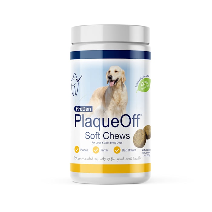 ProDen PlaqueOff Soft Chews - Large & Giant Breed Dogs - Natural Kelp, Healthy Teeth & Gums - 45 Count