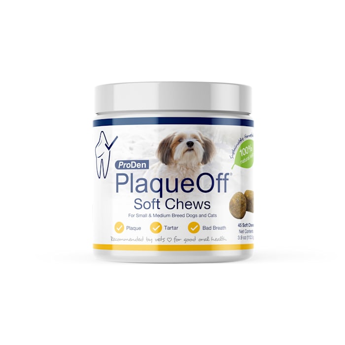 ProDen PlaqueOff Soft Chews for Small/Medium Breed Dogs, 45 Count Dental Treats