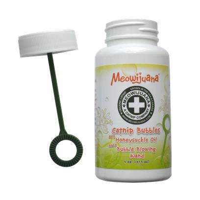Meowijuana Catnip Bubbles with Honeysuckle - 5oz Cat Toy