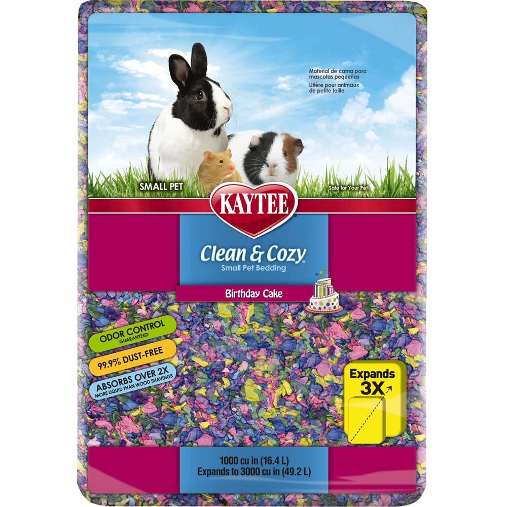 Kaytee Clean & Cozy Bedding, Birthday Colors; 1000 cu in
