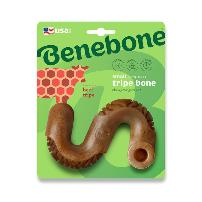 Benebone Tripe Bone Small - Durable Dog Chew Toy for Aggressive Chewers