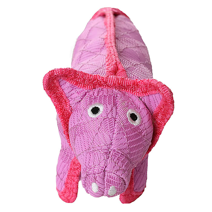 DuraForce Pig Dog Toy - Pink - Durable Squeaky Plush for Interactive Play