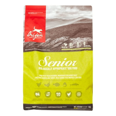 ORIJEN Senior Dry Dog Food, Grain-Free, High Protein, 4.5 lb Bag