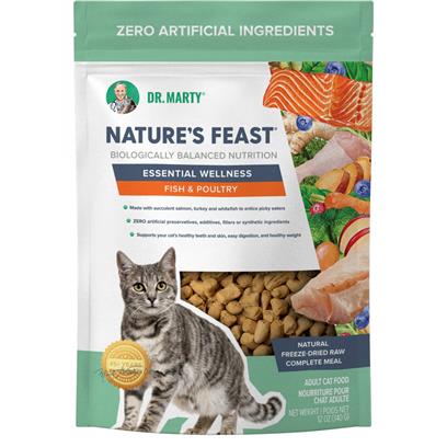 Dr. Marty Nature's Feast Essential Wellness Fish & Poultry Cat Food, 5.5 oz