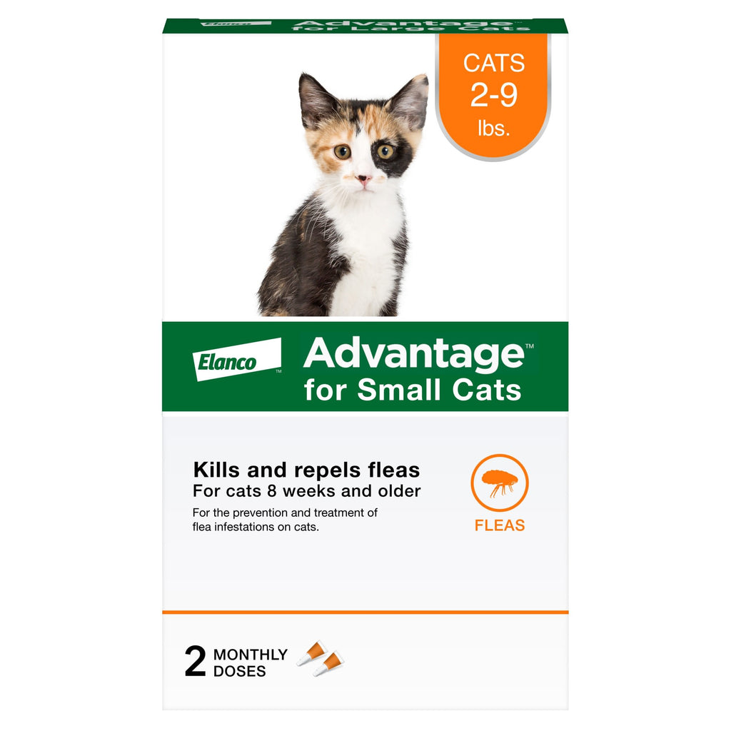 Advantage Topical Cat Flea Treatment Small Cats 2-9 lbs, 2 Doses Monthly Flea Prevention and Treatment