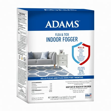 Adams Flea & Tick Indoor Fogger  For Flea Treatment  2 pa...