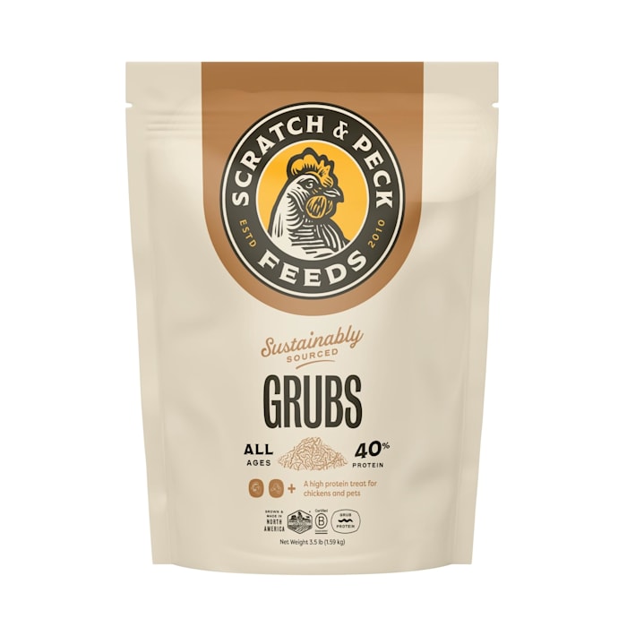 3.5 LBS Scratch and Peck Feeds Cluckin Good Grubs Tasty Treats for Chickens and Ducks Dried Black Soldier Fly Larvae