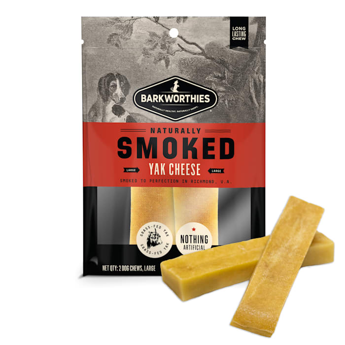 Barkworthies Smoked Yak Cheese Dog Treats - Large, 2 Pack