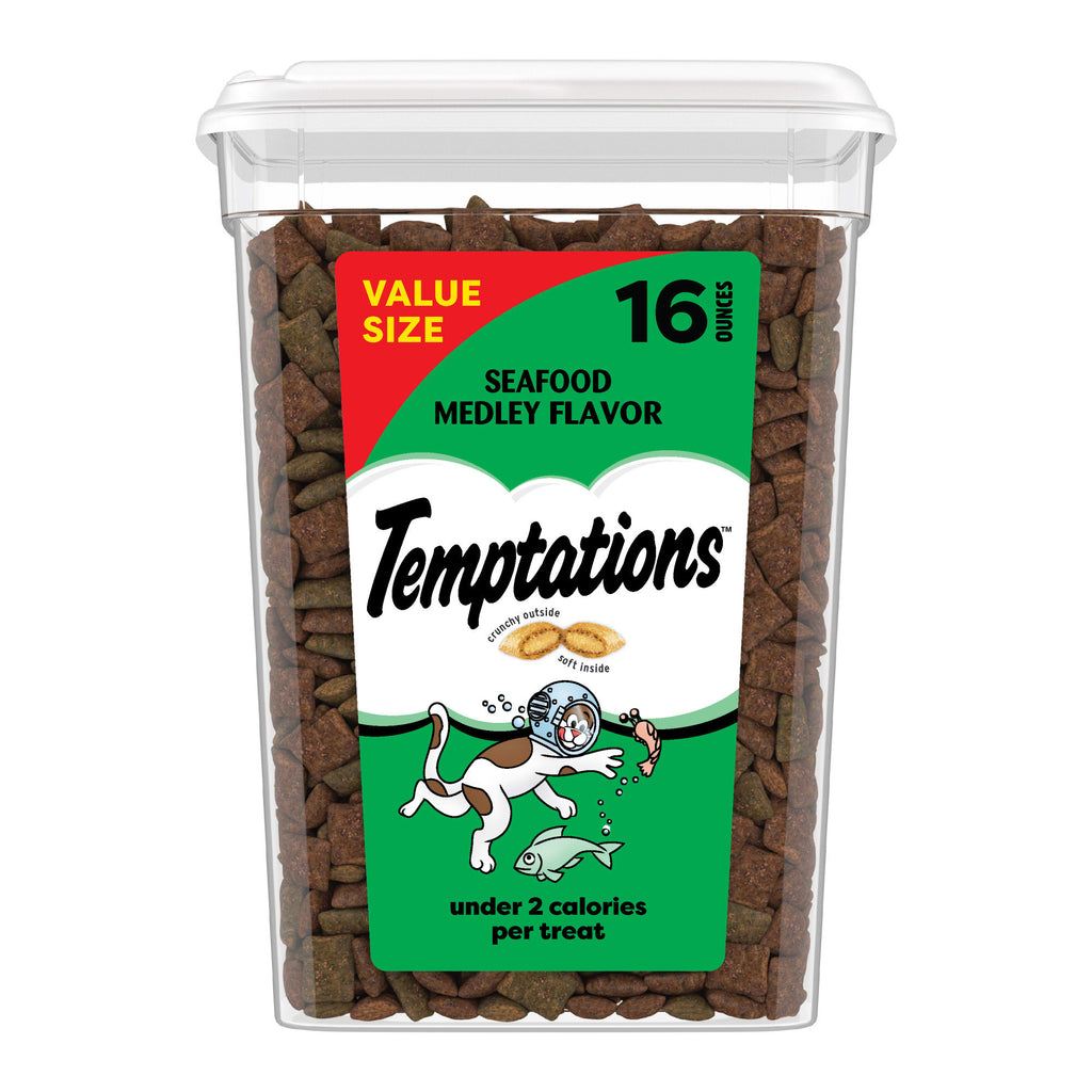 Temptations Classic Treats for Cats Seafood Medley Flavor, 16 oz