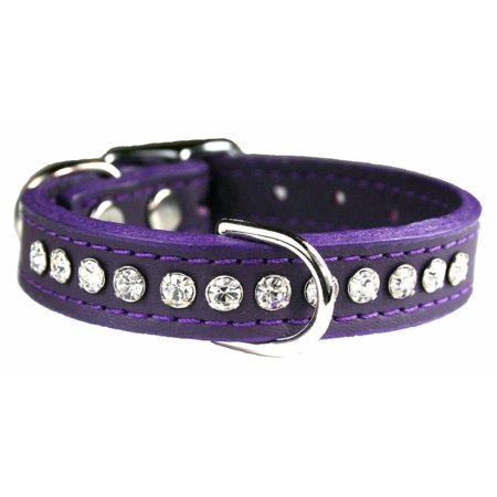 OmniPet Signature Leather Crystal Dog Collar Made in USA