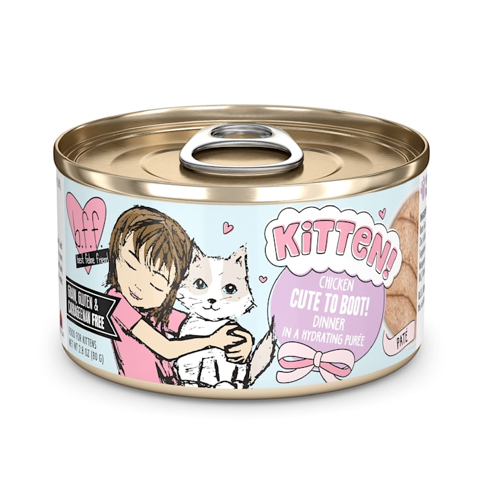 Weruva BFF Kitten Cute to Boot! Chicken Dinner in Hydrating Purée Wet Cat Food, 2.8 oz