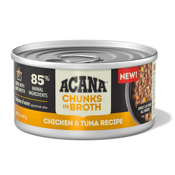 ACANA Chunks in Broth Chicken & Tuna Recipe Wet Cat Food, 3 oz.