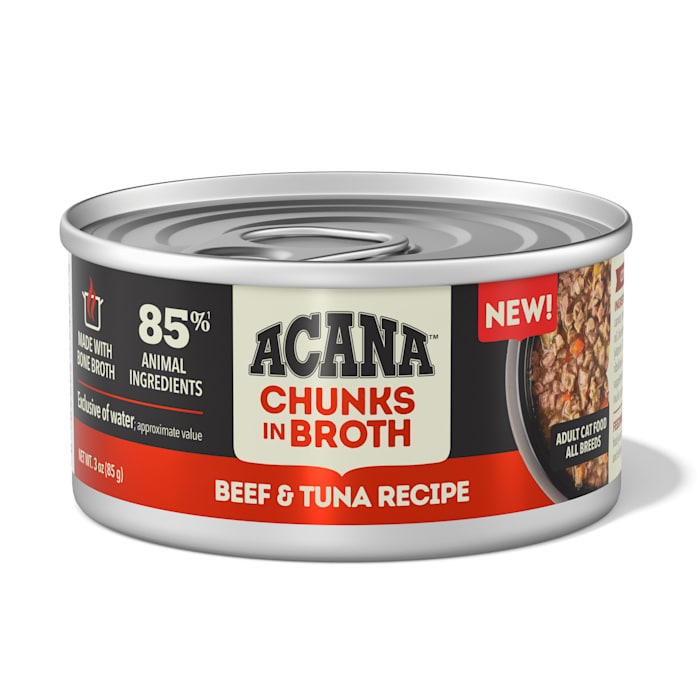 ACANA Chunks in Broth Beef & Tuna Recipe Wet Cat Food, 3 oz.
