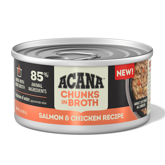 ACANA Chunks in Broth Salmon & Chicken Recipe Wet Cat Food, 3 oz.