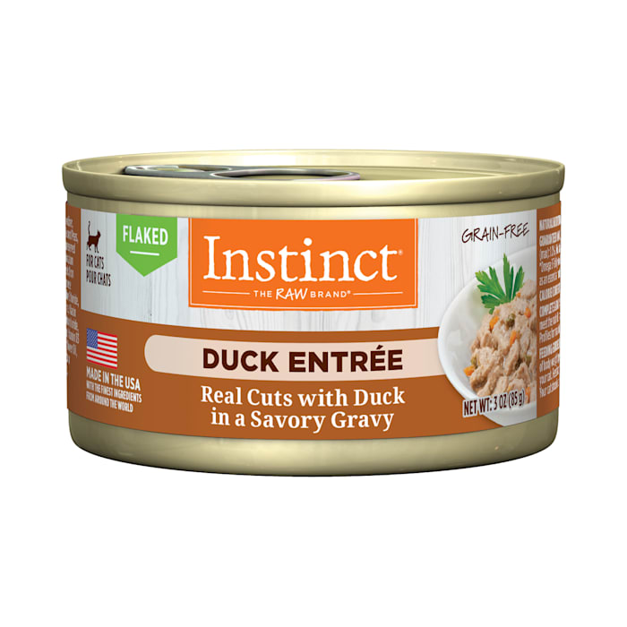 Nature's Variety Instinct Flaked Duck Entree Grain-Free Wet Cat Food, 3 oz