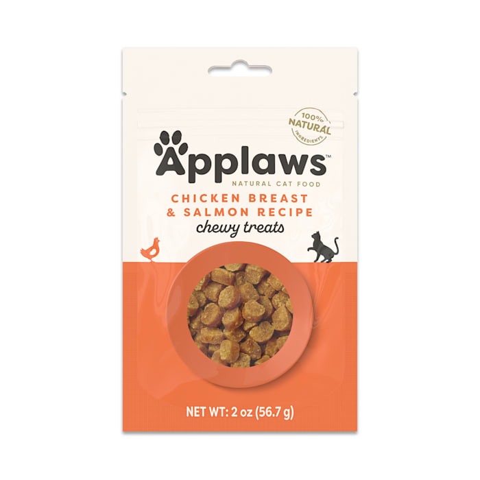 Applaws Chicken Breast & Salmon Recipe Natural Chewy Cat Treats, 2 oz.