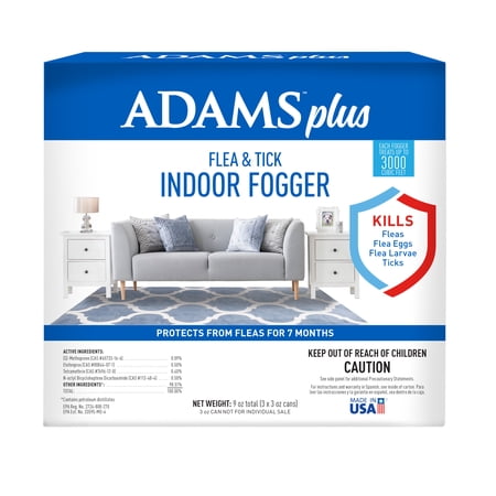 Adams Plus Flea & Tick Indoor Fogger - 3 x 3 oz Cans (9 oz Total)