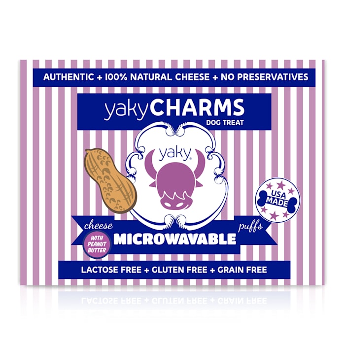Himalayan Dog Chew Yaky Charms Peanut Butter Dog Treats, Microwavable Cheese Puffs