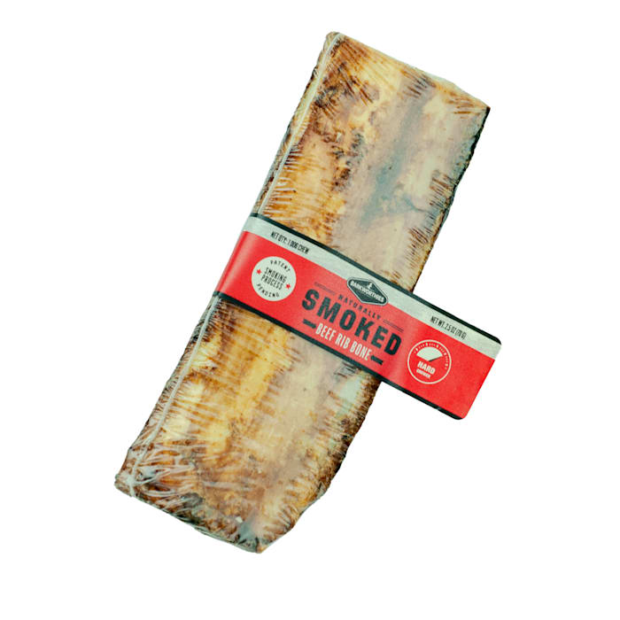 Barkworthies Smoked Beef Rib Bone Dog Chew, 2.5 oz - 25 Count